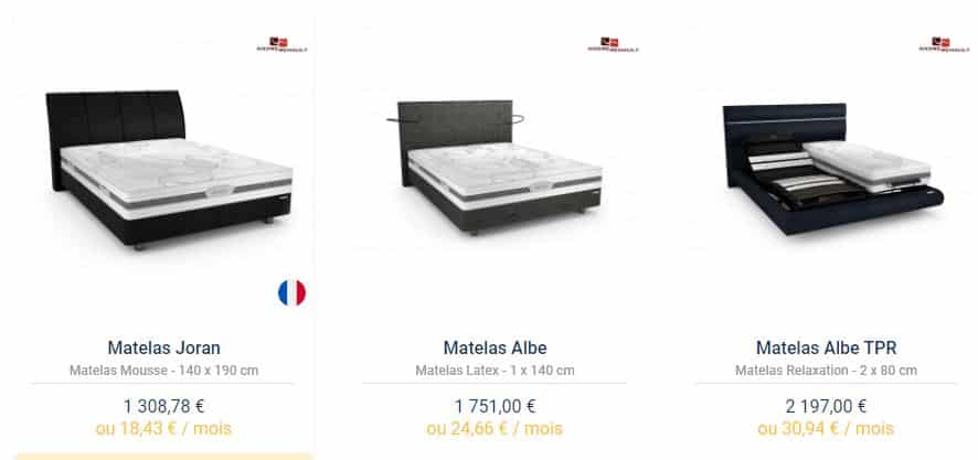 sélection de matelas andré renault